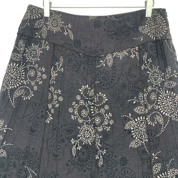 A-line knee length print skirt size 12 ERIC ALEXANDRE - Picture 10 of 14
